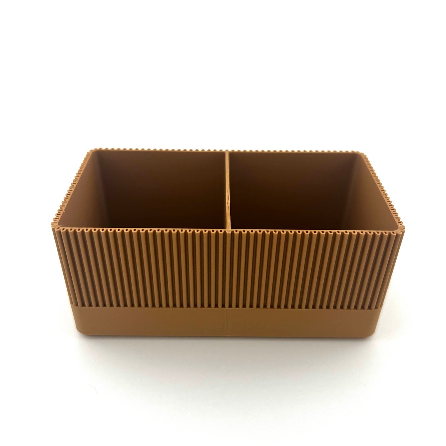 Suport pentru pliculețe de ceai, 2 compartimente, design modern, culoare lemn