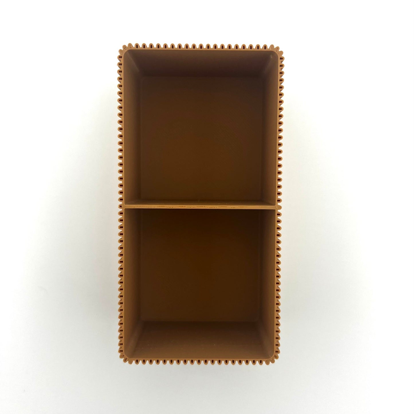 Suport pentru pliculețe de ceai, 2 compartimente, design modern, culoare lemn