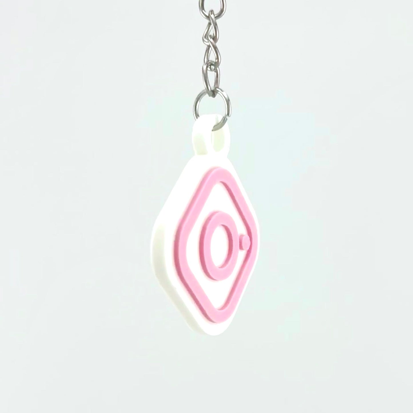 Breloc NFC Instagram, Linkul profilului tău, Scriere liberă (instrucțiuni incluse), alb