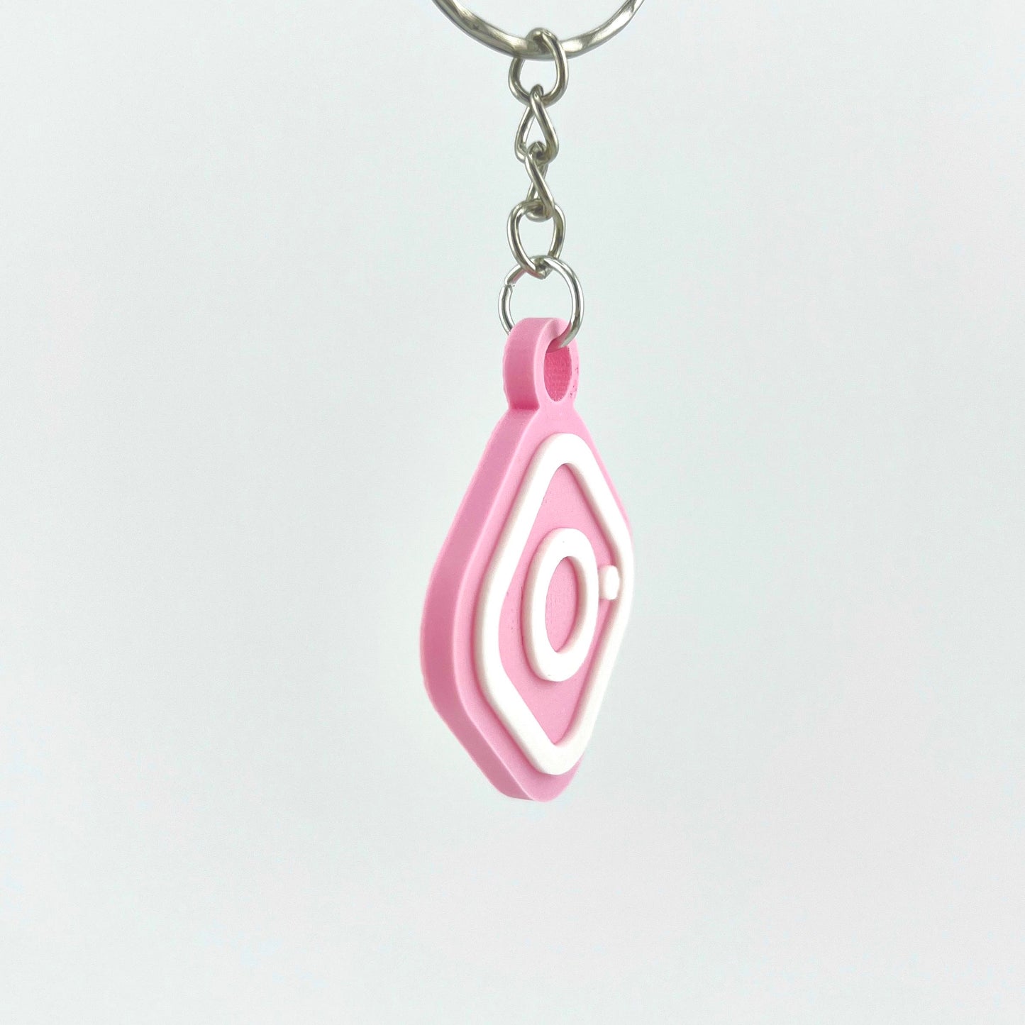 Breloc NFC Instagram, linkul profilului tău, scriere liberă (instrucțiuni incluse), roz