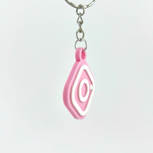 Breloc NFC Instagram, linkul profilului tău, scriere liberă (instrucțiuni incluse), roz