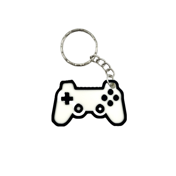 Breloc pentru controller de gaming - Accesoriu ideal pentru chei și rucsac, Alb