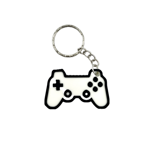Breloc pentru controller de gaming - Accesoriu ideal pentru chei și rucsac, Alb